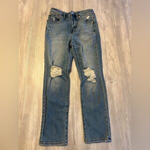 Madewell The Perfect Vintage Denim Jean Womens Sz 26 Blue Distressed Denman Wash